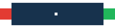 Wide navy test mark with a red left marker, green right marker and small white square, on transparency